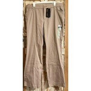 Lee Platinum Mid-Rise Regular Fit Straight-Leg Trousers - Lt Fawn - 18W Medium